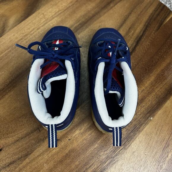 Size 9C Nike Little Posite Pro Blue Void University Red USA 843769-405 TD Shoes - Picture 6 of 9